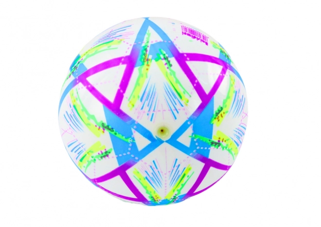 Vibrant Patterned Purple Rubber Ball