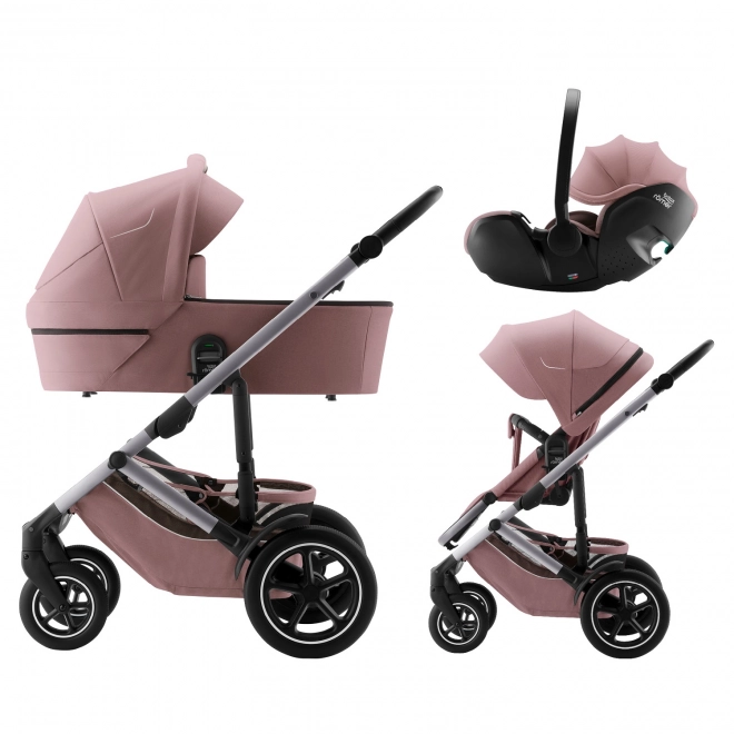 Set stroller Smile 5z with carrycot and car seat Baby-Safe Pro Style dusty rose