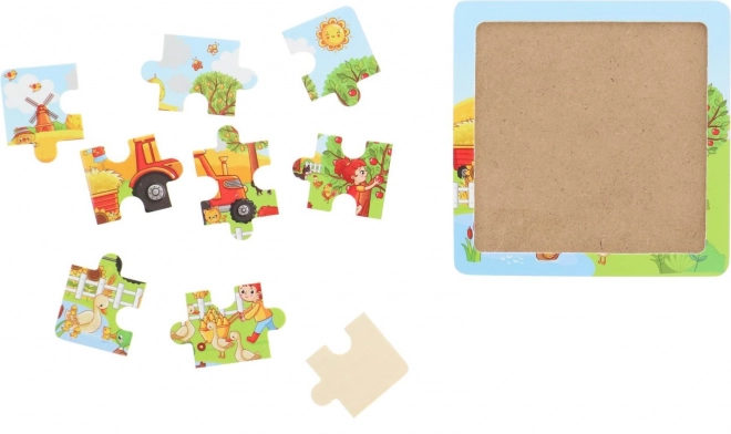 Grafix Wooden Zoo Puzzle 9 Pieces