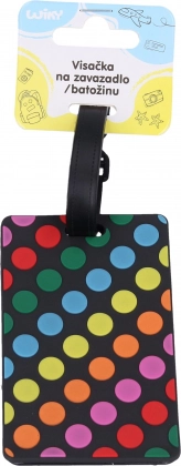 Rubber luggage tag with strap