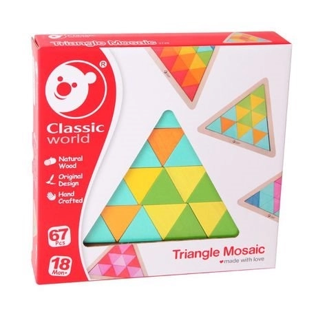 Classic World Wooden Mosaic Triangle Set