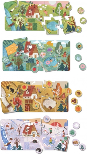 Four beautiful seasonal scenes