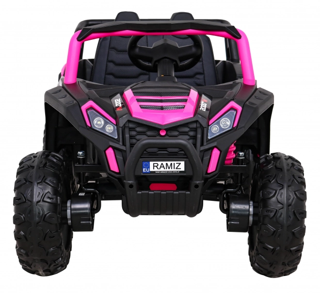 Buggy UTV 2000M mașină de curse cu baterie + sunete MP3 lumini + telecomandă + pornire lentă – Růžové