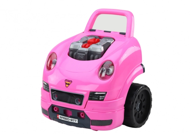 Workshop Engine Playset Pink Car for Kids