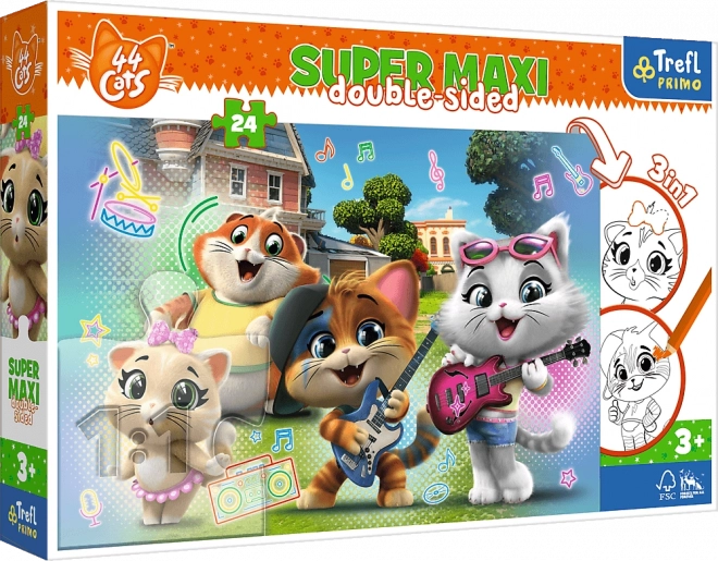 Double-sided Puzzle 44 Cats Super Maxi