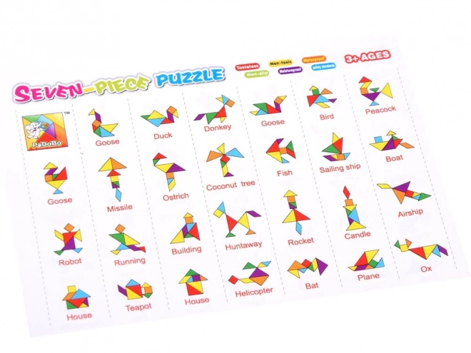 Colorful Foam Tangram Puzzle