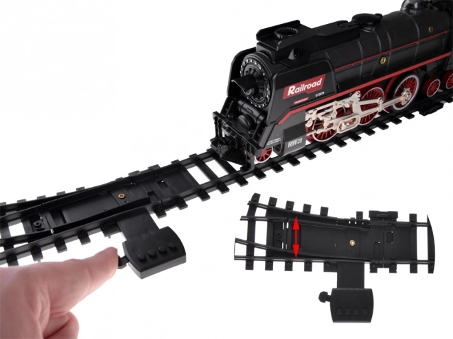 Electric Train Set with Smoke and Sound Effects