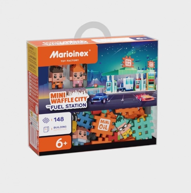 Mini Waffle City Fuel Station Block Set