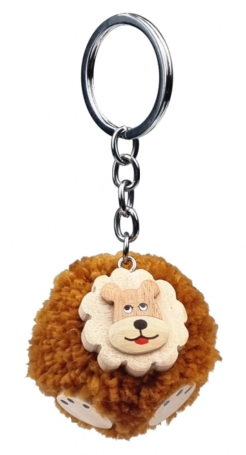 Animal Themed Wooden Keychain - Lion