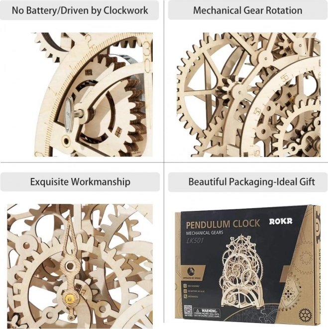 Rokr 3D Wooden Pendulum Clock Puzzle