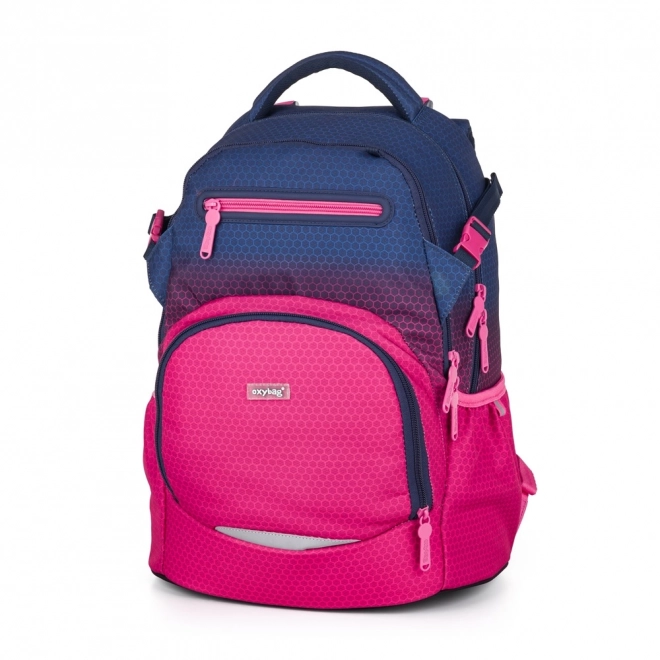 School Backpack Ombre Purple Blue