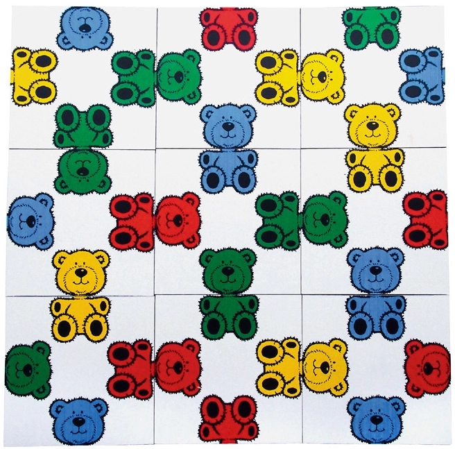 Colorful Bears Wooden Puzzle Game