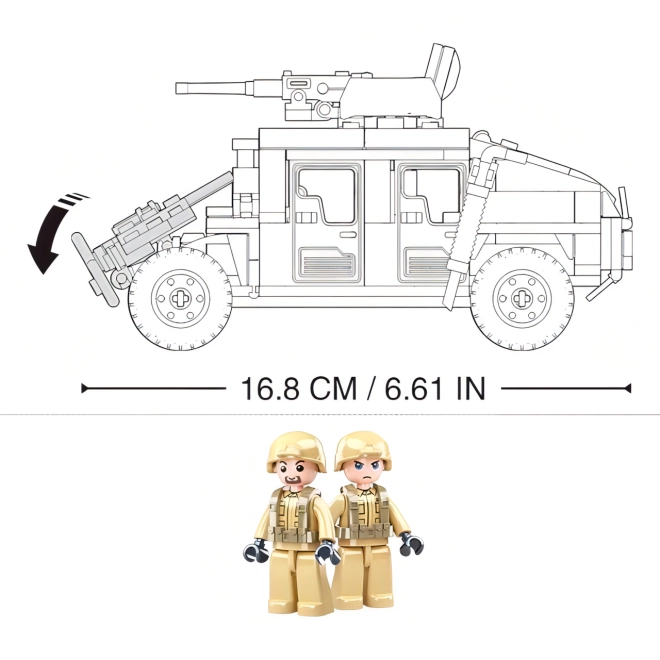 Due minifigure di soldati e dimensioni studiate