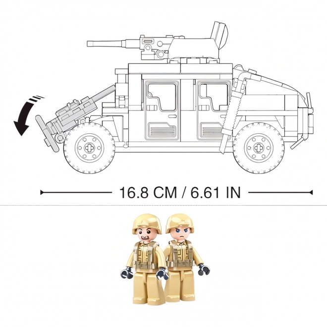 Sluban Army Off-Road Hummer Model Bricks