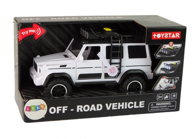 White Off-Road Toy Car with Sound and Lights