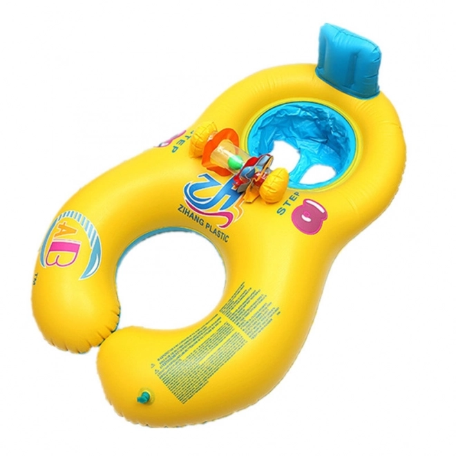 Inflatable Swimming Ring with Seat for Babies and Parents