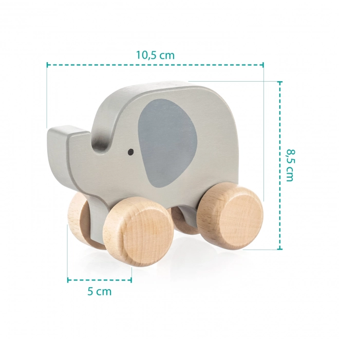 Wooden Rolling Elephant Toy