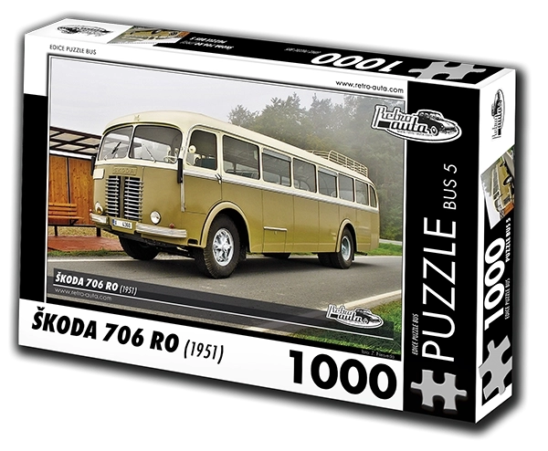 Retro Cars Puzzle Bus Škoda 706 RO (1951) 1000 Pieces