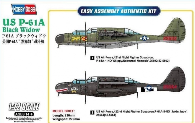 Plastic Model US P-61A Black Widow