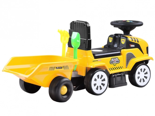 Ride-On Tractor with Trailer – Yellow