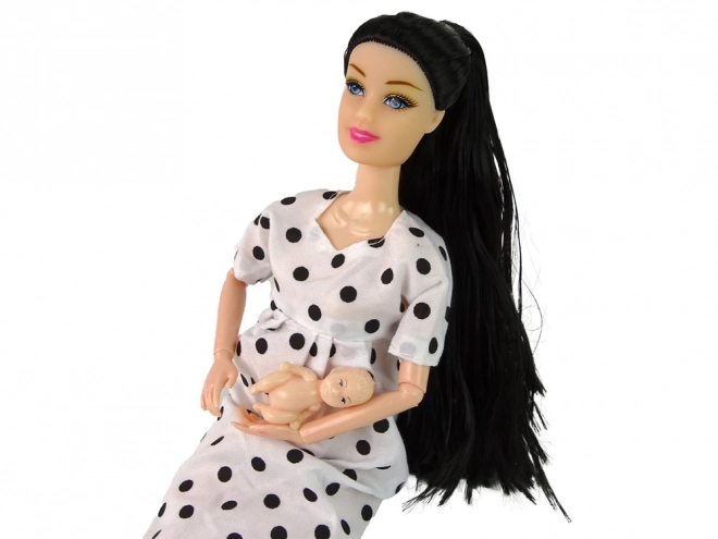 Pregnant Doll with White Dress