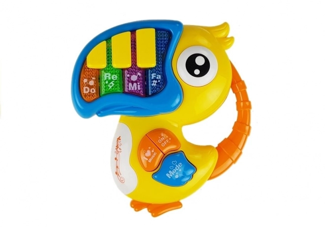 Interactive Parrot Piano for Toddlers Yellow