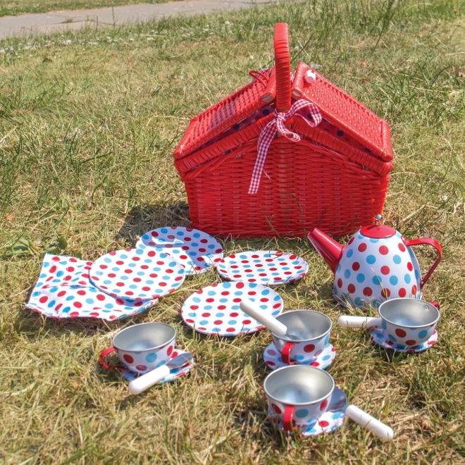 Bigjigs Toys Tea Set with Picnic Basket