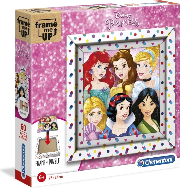 CLEMENTONI Puslespil Frame Me Up Disney prinsesser 60 brikker