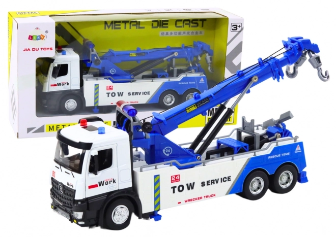 Metal Crane Truck with Lights and Sounds