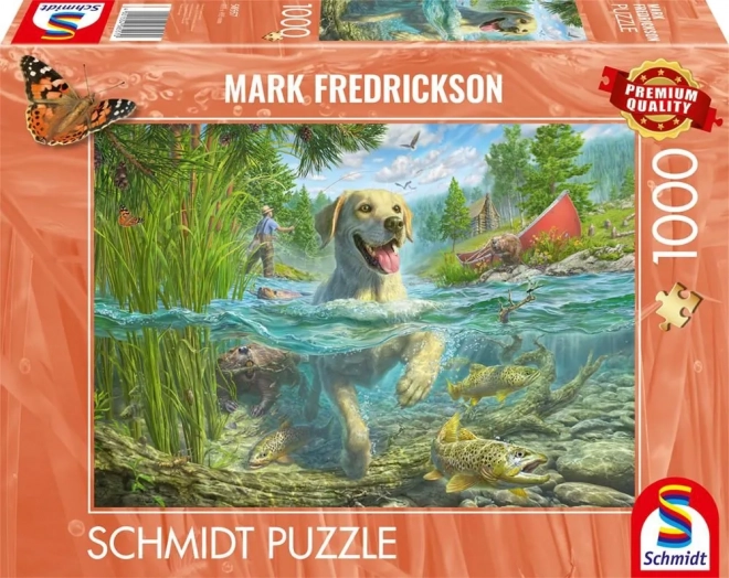 Puzzle Labrador a pesca 1000 pezzi