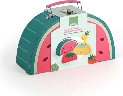 Vilac Set of 3 Suitcases with Fruit Motifs