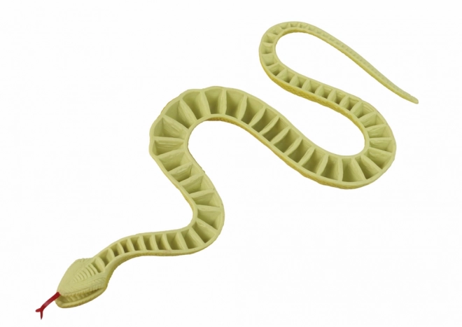 Yellow Rubber Snake with Red Patches