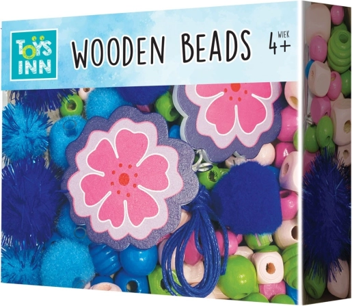 Small Blue Wooden Beads – Creative Jewelry-Making Set