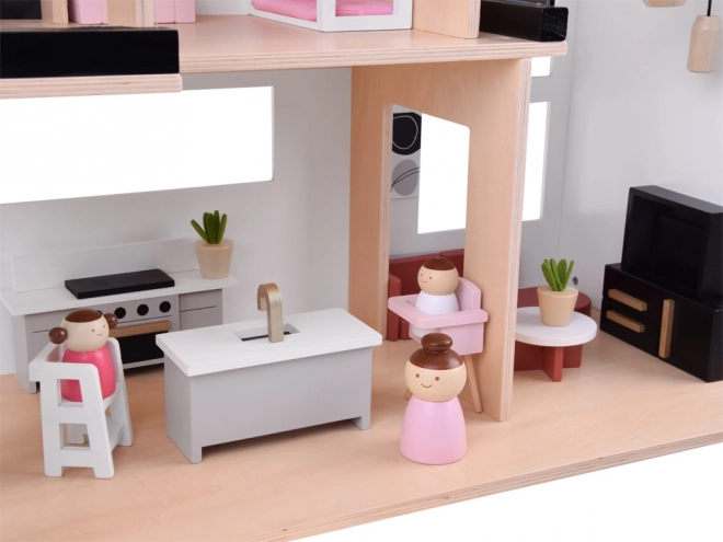 Modern Wooden Dollhouse in Loft Style