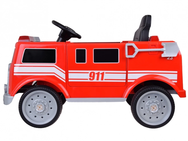 Red Battery Powered Fire Truck for Kids