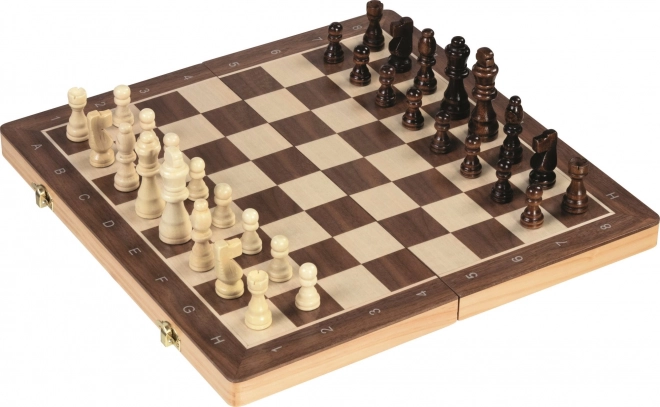 Magnetic Wooden Chess and Checkers Set 2-in-1