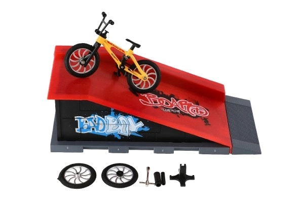 Finger Skatepark Set with Adjustable Bike and Ramp