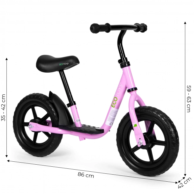 Pink Balance Bike for Children by ECOTOYS