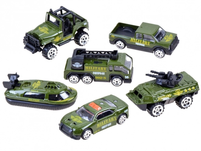 set of 6 metal construction vehicles – army