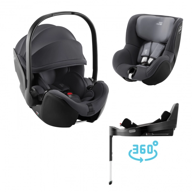 Britax Römer Car Seat Package: Baby-Safe Pro, Vario Base 5Z & Dualfix 5Z, Midnight Grey