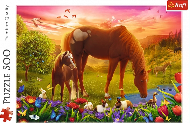 Puzzle Horses in the Meadow 500 Pieces