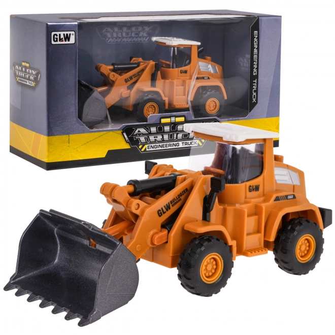 Children's Metal Bulldozer with Rubber Tires and Friction Drive