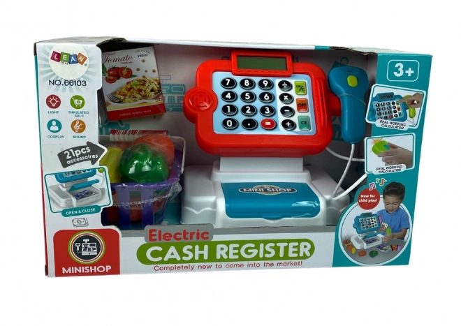 Children's Cash Register with Calculator and Vegetables