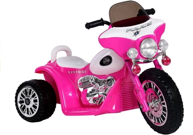 Dark Pink Children's Battery-Powered Motorcycle