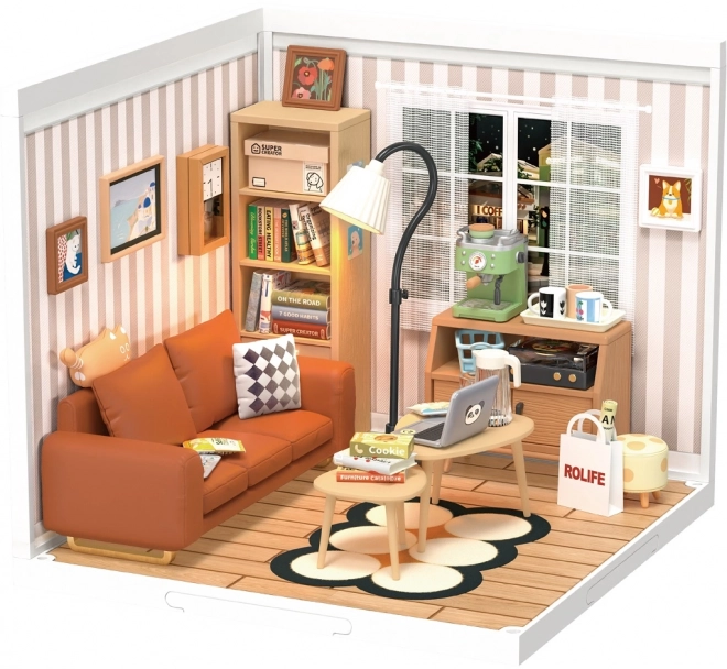 Robotime Cozy Living Room Miniature Kit