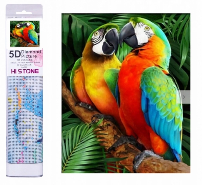 Diamond Painting Colorful Parrots Set