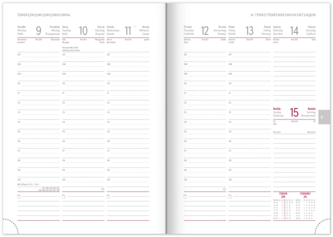 Notique Weekly Planner Balacron 2025 Burgundy