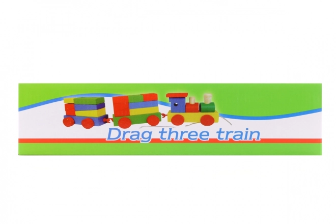 Wooden Train Set with Blocks