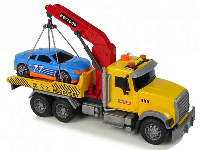 tow truck with crane and light sounds