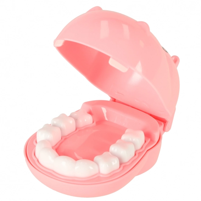 Pink hippo dentist playset